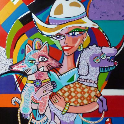 LADY WITH A CAT AND A DOG MAGDALENA GIESEK (2012)